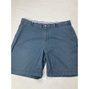 Peter Millar Blue Flat Front Chino Canvas Golf Shorts Mens 40